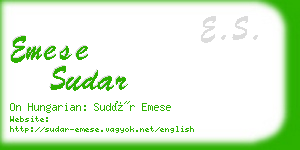 emese sudar business card